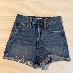 Madewell High-Rise Classic Blue Denim Shorts